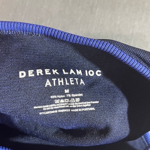 Derek Lam 10C X Athleta Tank Top Womens Medium Blue Colorblock Rib Knit Training - Picture 6 of 8